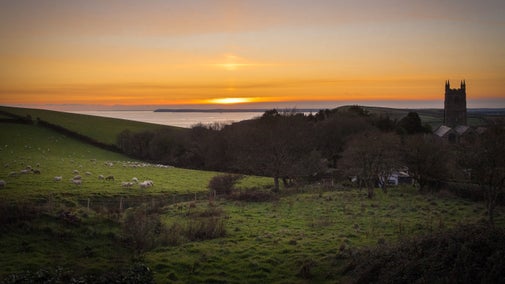 The surrounding area of Lansallos West House, Cornwall